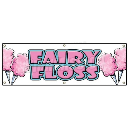 Signmission Fairy Floss Banner Heavy Duty 13 Oz Vinyl with Grommets Single Sided B-72 Fairy Floss